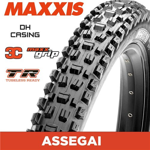 MAXXIS Assegai - 29 X 2.50 - Folding TR - DH 60x2 TPI - 3C MaxxGrip - Black